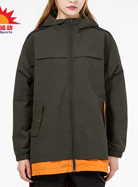 Adidas/阿迪达斯正品新款女子春秋连帽中长款夹克外套H09694