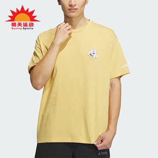 户外运动休闲宽松短袖 Adidas IS0306 TEE男士 阿迪达斯正品 GFX