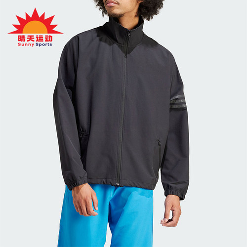 阿迪达斯男士立领夹克外套