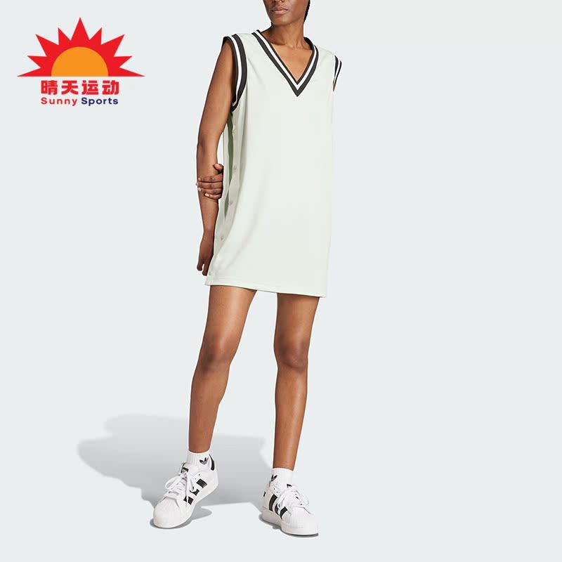 阿迪达斯正品女子休闲连衣裙