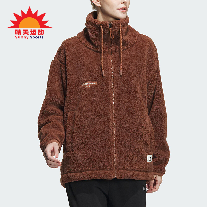 阿迪达斯正品女子加绒外套