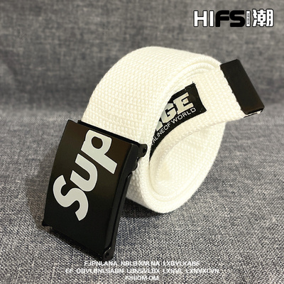 潮流百搭男女字母帆布金属简约潮