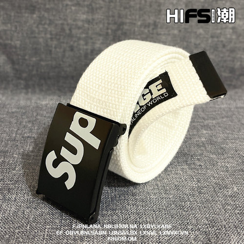 潮流百搭男女字母帆布金属简约潮