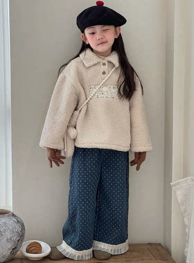 女童送包毛毛套头外套