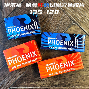 5卷包邮 依尔福HARMAN哈曼 红蓝凤凰PHOENIX200度135 120彩色胶卷