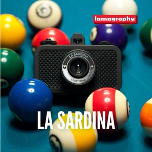Lomo Camera La Sardina 8 American Ball Pill Элегантные черные сардины шириной 22 мм