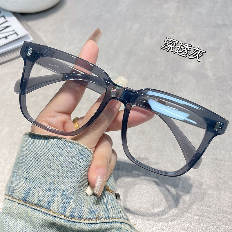 大粗框高级灰近视眼镜男女同款