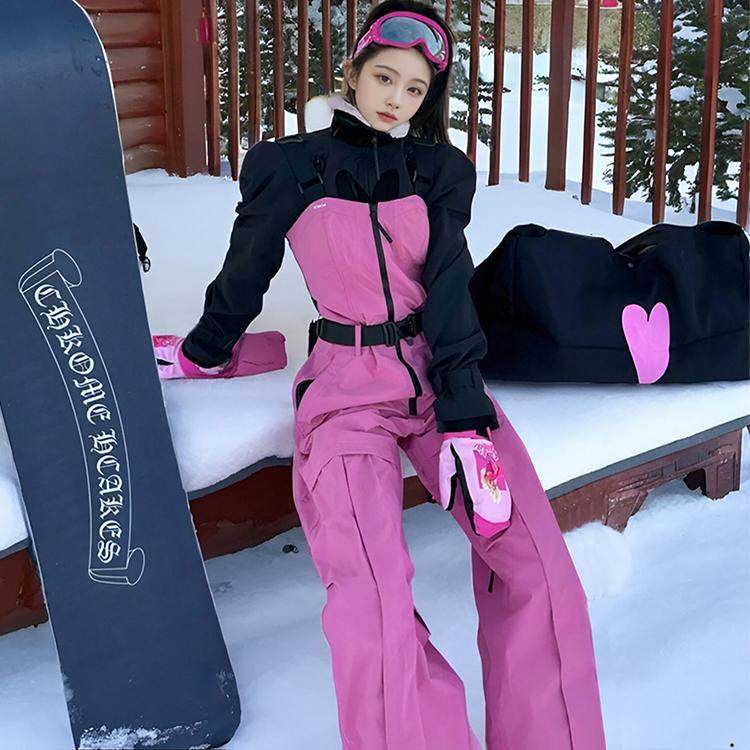 卡盛玫粉色滑雪服女套装2025新款加厚超好看小个子冬季雪服装备,女装/女士精品,棉衣/棉服,淘宝优惠券,粉丝福利购,淘宝优惠卷