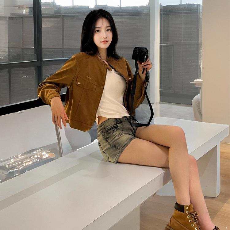 卡盛KSKM咖色夹克外套