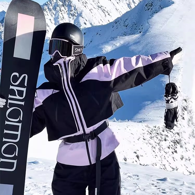 卡盛黑色高级感滑雪套装2025新款