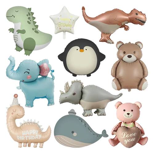 Cute Matte Animal Foil Balloon Cartoon Whale Penguin Bear El