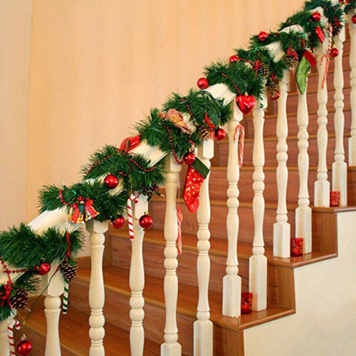 5.5m Christmas Wreath Home Year Green Garland Wreath Xmas Pa