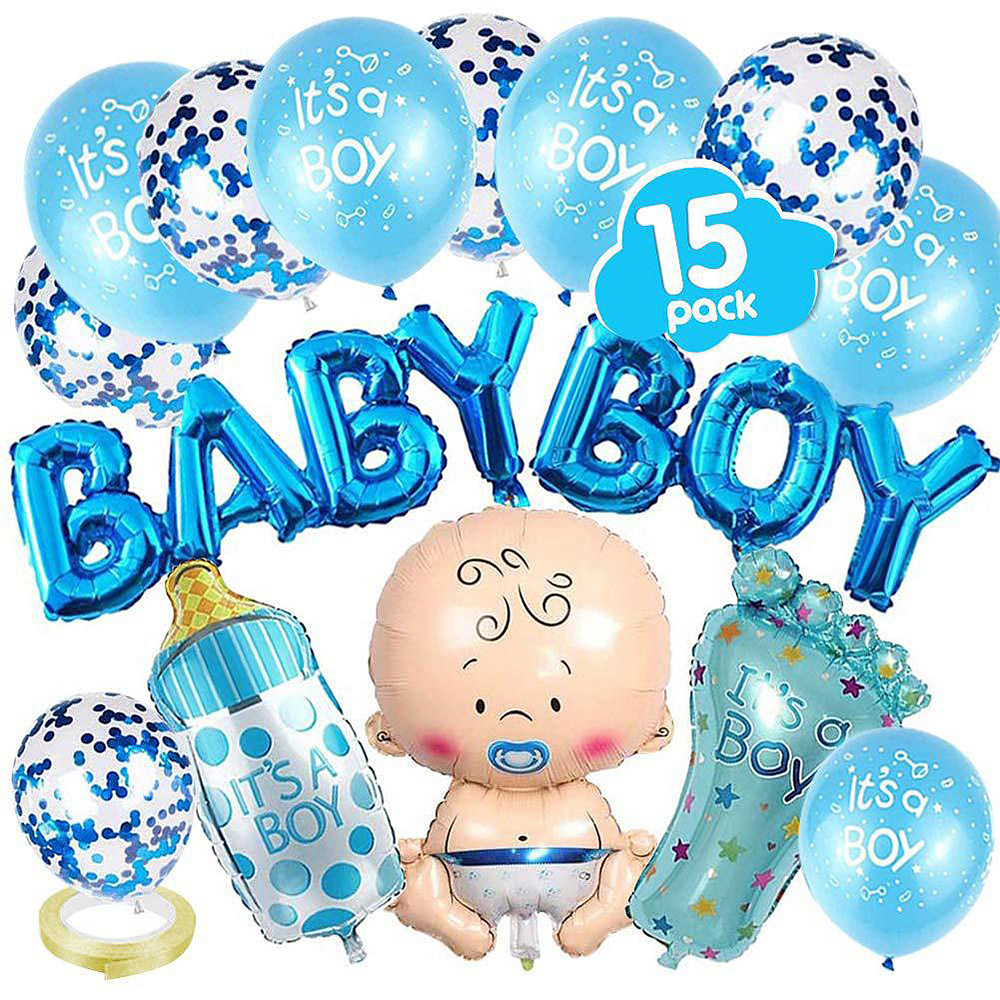 baby shower balloons decoration boy girl baby aluminum foil