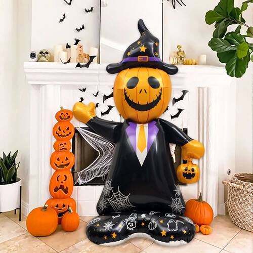 1pc giant Halloween pumpkin man decoration balloons for Hall