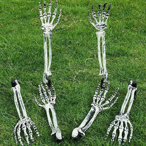 Halloween Scary Props Model Plastic Skeleton Hands Realistic