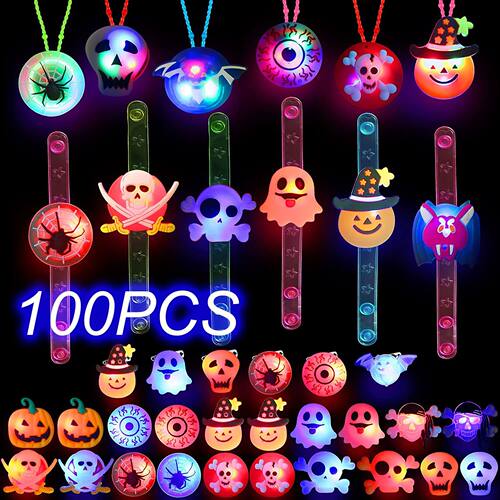 50pcs Halloween Decorations Creative Cute Pumpkin Ghost Eye