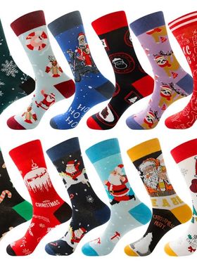 1 Pair of New Autumn Winter Christmas woman Socks Funny New
