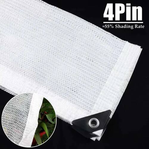 4Pin White Sunshade Net 55% Shading Rate Home Garden Succule