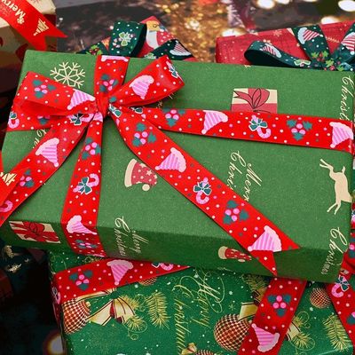 1pc New rolls of Christmas wrapping paper, 5-meter and 10-me