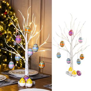 Easter Decoration Led Birch Light Tree Tabletop Ornament