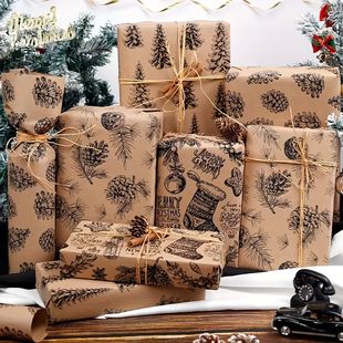 Long Giant Pine Roll Tree Paper Extra Wrapping Christmas