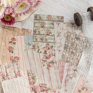 JIANQI 30 sheet Decor Scrapbook Vintage Materials Paper Comb