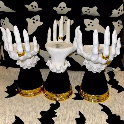Witch Hand Candlestick Halloween Palm Candle Holder Gothic D