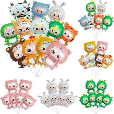 New Twelve Zodiac Theme Cartoon Chinese Animal Foil Balloon