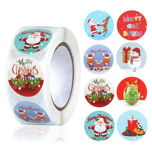 500pcs Christmas Stickers Candy Bag Decor Merry Christmas