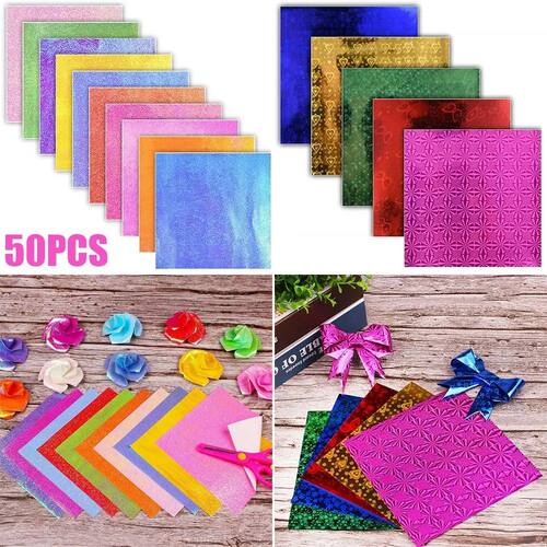 50Pcs 15cm Square Origami Paper DIY Multicolor Folding Paper