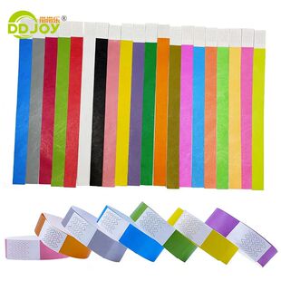 100pcs Colorful Neon Paper Wristbands Mixed Multicolor Water