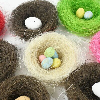 1pc 10cm Artificial Bird Nest Easter Party Decor Simulation