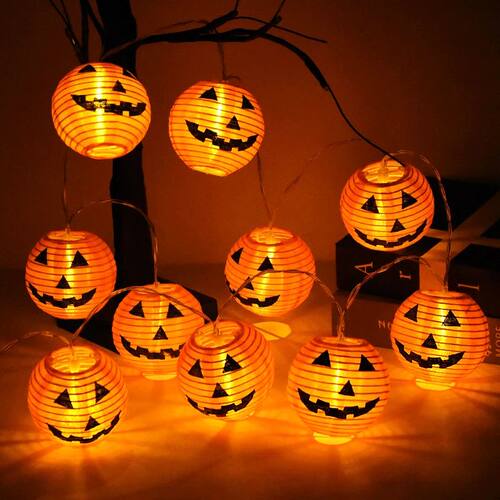 150cm 10LED Halloween Pumpkin String Lights Portable Pumpkin