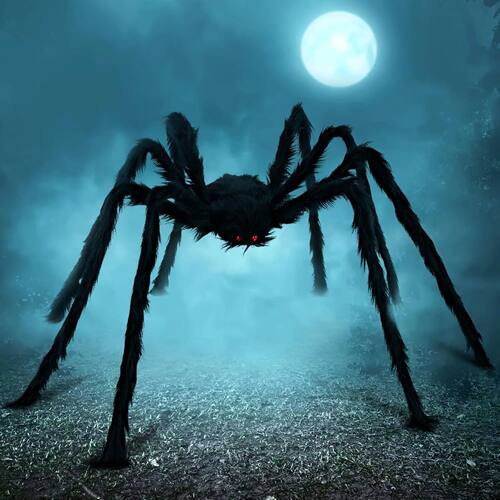 Halloween Decorations Giant Spider for Yard Lawn Garden Pati