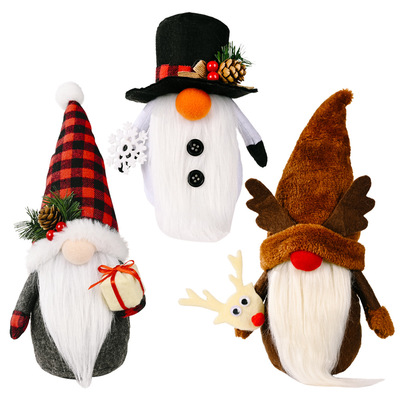 Christmas decorations doll put a window decoration
