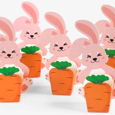 Easter Day Bunny Carrots Candy Bag Cute Rabbit Carrot Creati