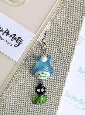 Handmade Cat keychain, Anime Totoro Cosplay Black Briquettes