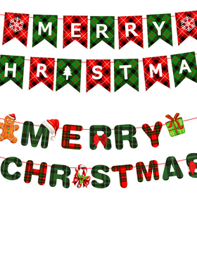 Christmas Flag Merry Christmas Decorations for Home Garland