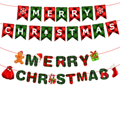 Christmas Flag Merry Christmas Decorations for Home Garland