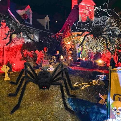 Halloween Spider Simulation Big Black/Multicolour Spider Hal