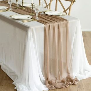 for Wedding Bridal Runner Show Party Sheer Boho Table Rustic