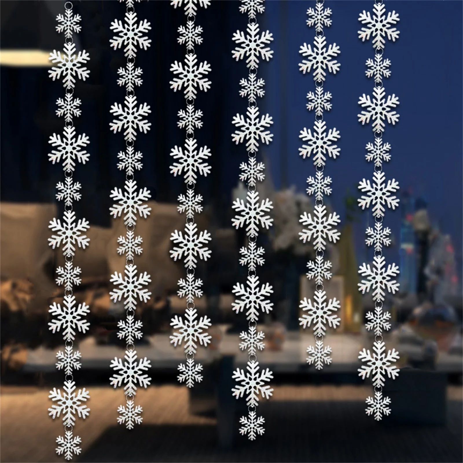 Christmas Ornament Holographic Snowflake Garland Christmas D