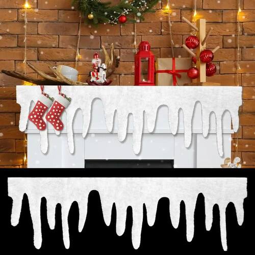 1pc 120x36cm Christmas Fake Snow Blanket Icicle Snow Firepla