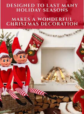 40cm Red Christmas Elf Doll Christmas Ornament 2022 New Year