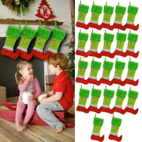 Christmas Tree Ornament Letter Christmas Stockings Gift Bag