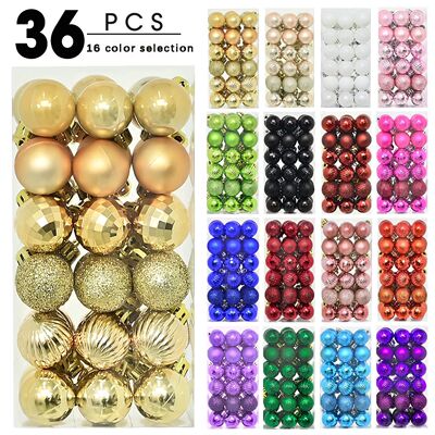 1box Christmas Balls Christmas Tree Ornaments Ball Xmas Hang