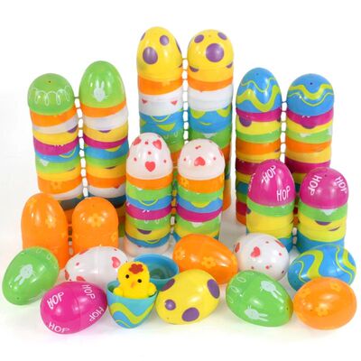 24/12pcs Easter Fillable Eggs Candy Gift Packaging Box Plast