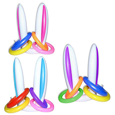 Easter Game PVC Inflatable Easter Rabbit Ears Hat Ring Toss
