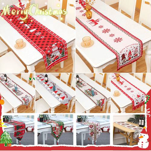 1.8m Long Knitted Table Runner Christmas Teme Table Flag Cov