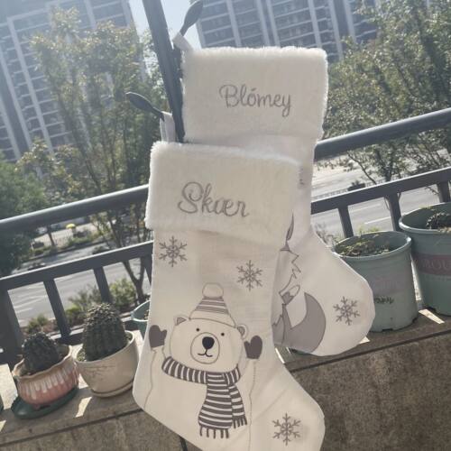 Merry Christmas Name Christmas Socks Christmas Tree Decorati